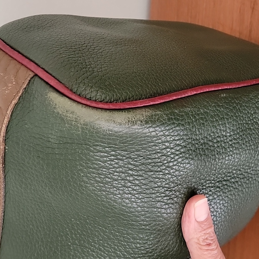 Dooney & Bourke Vintage Teton Drawstring Bucket Bag Green Drawstring - Picture 4 of 14
